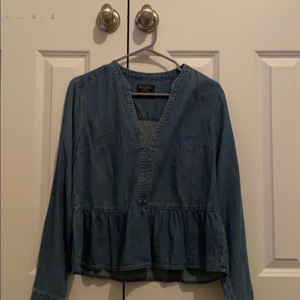 A&F Denim Blouse